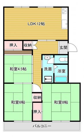 泉北宮山台団地3号棟の間取り