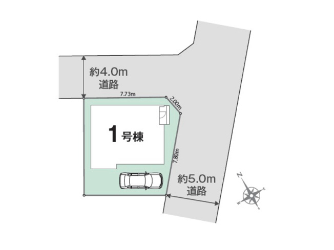 【区画図】 | 練馬区土支田3丁目　新築一戸建住宅　全1棟　（成増店） | 北東角地ですので、開放感があります。
※図面を基に作成しています。現況と異なる場合は現況を優先いたします。