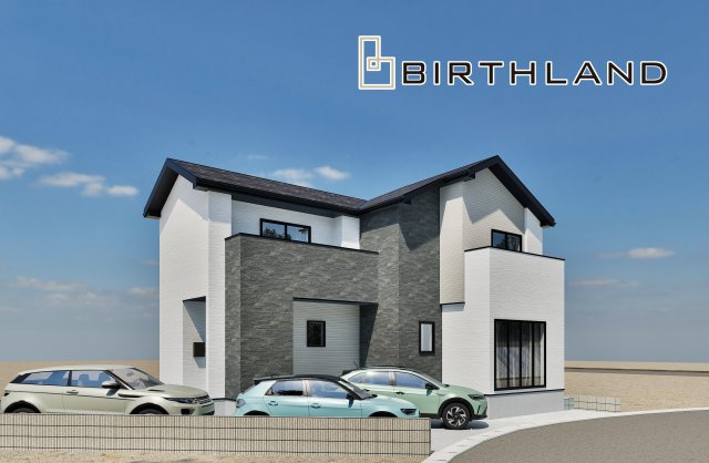 新築戸建・新築建売　郡山市富田町11期　富田小・富田中の外観パース|完成予想図