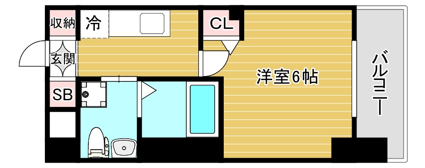 エステムプラザ難波WESTⅡプレディアの間取り