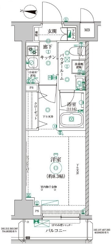 レアライズ清澄白河の間取り