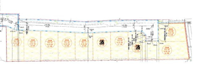 高知市大津乙　建築条件なし　売土地　【全10区画】の区画図|１号地　土地面積　136.43㎡　（約41.27坪）