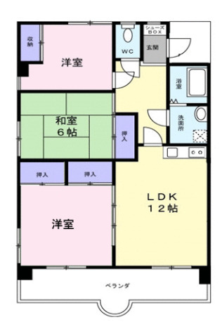 国分寺市戸倉４丁目の賃貸マンションの間取り