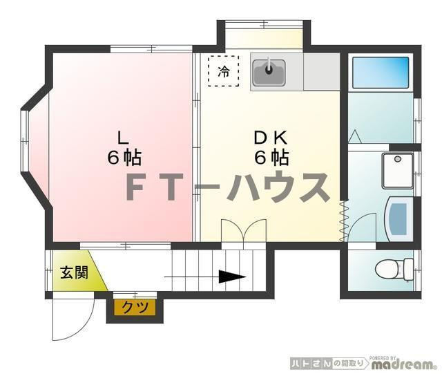 欠真間メゾネットの間取り