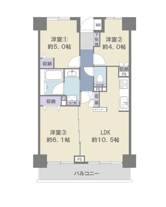 志木南パークホームズの間取り