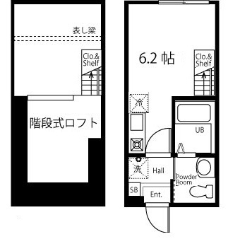 ハーミットクラブハウス東急日吉 の間取り|間取りです。