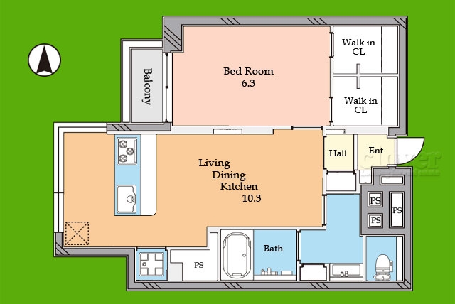 【間取り】 | 自由が丘メープル | お部屋の間取り図です。機能的な造りをご確認ください。～即日のご見学可能～　お問合せはお気軽に。