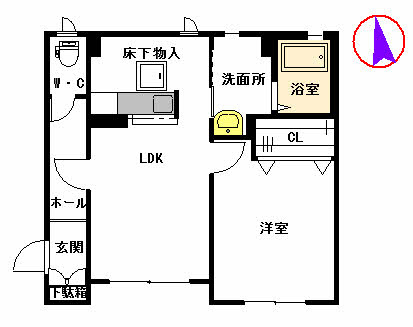 エスプリド宿町 A棟の間取り|使い勝手の良い間取りです♪