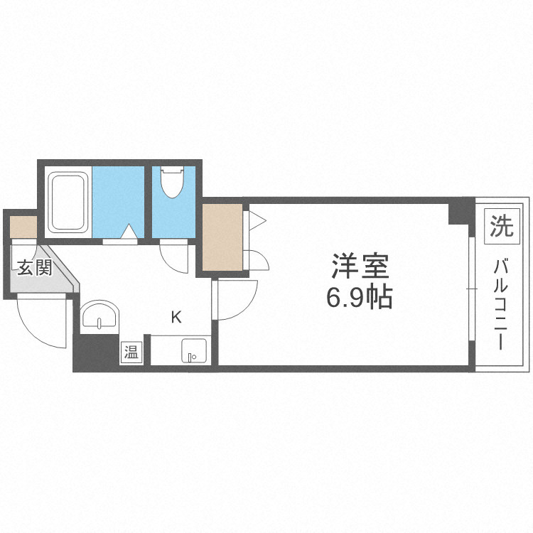 大阪市天王寺区寺田町２丁目の賃貸マンションの間取り