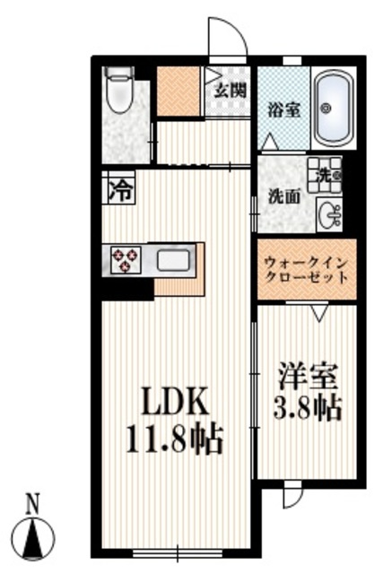 chiffon深大寺の間取り|明るいお部屋です★