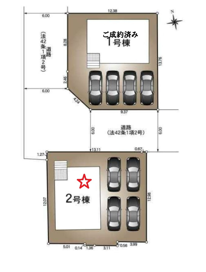 小松島市神田瀬町建売住宅の土地図