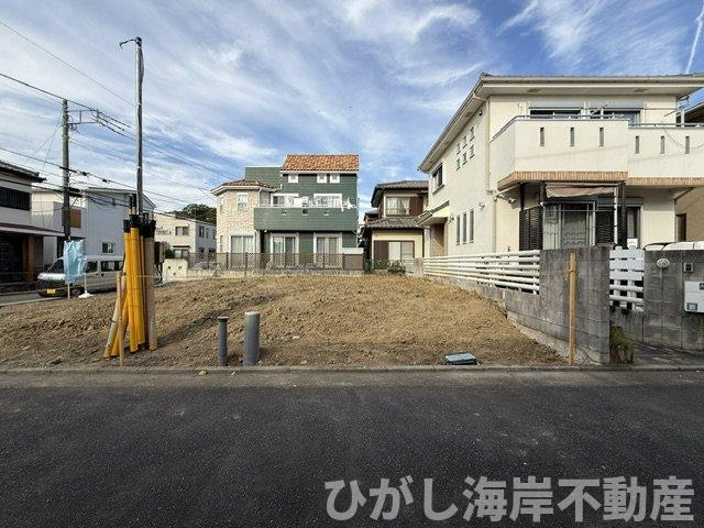 茅ヶ崎市室田２丁目　新築戸建　全２棟の外観|10月16日撮影　建築中　現地外観