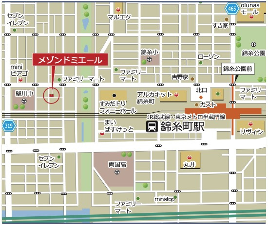 メゾンド　ミエールの地図