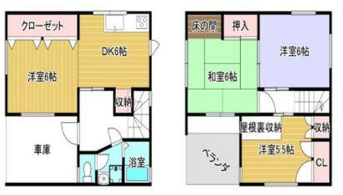 【間取り】 | 西浦2丁目貸家