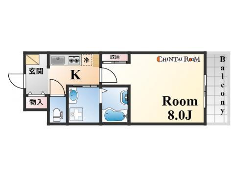 ロジュマンヴェール御影１の間取り