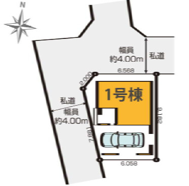 葛飾区鎌倉４丁目新築戸建の区画図