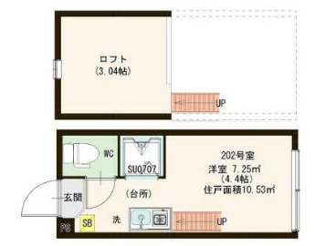 北区志茂３丁目のアパートの間取り