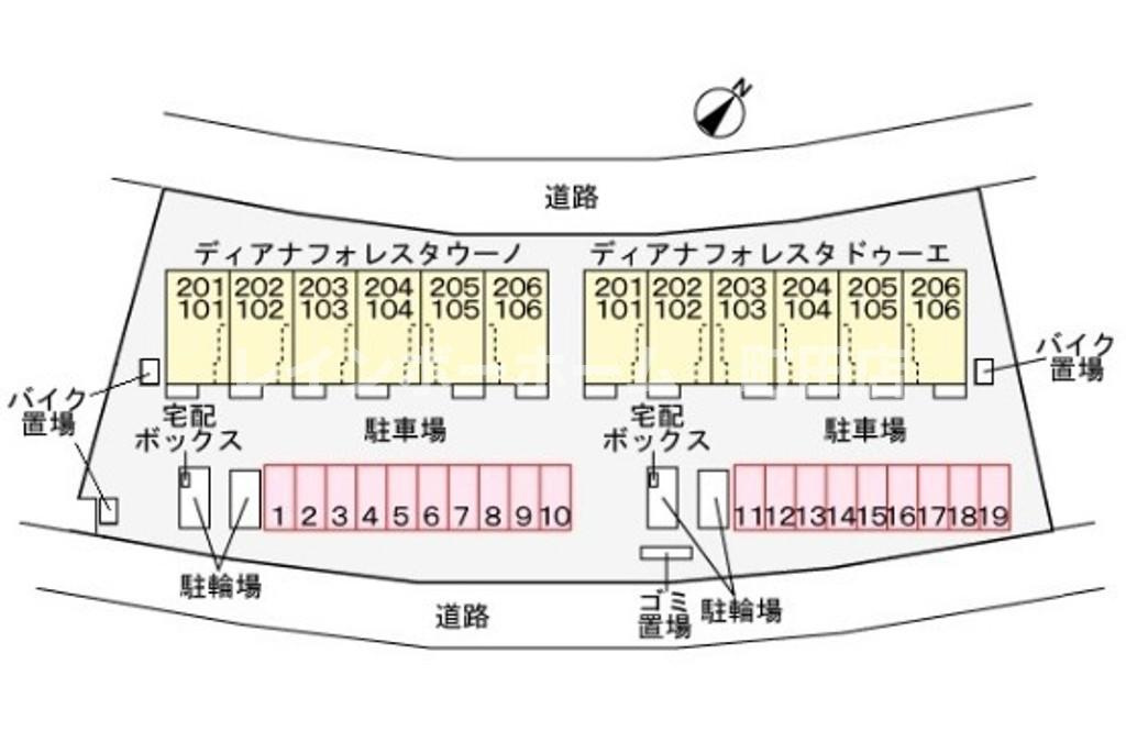 ディアナ　フォレスタ　ドゥーエ※初期費用分割後払いサービス利用可能物件の区画図