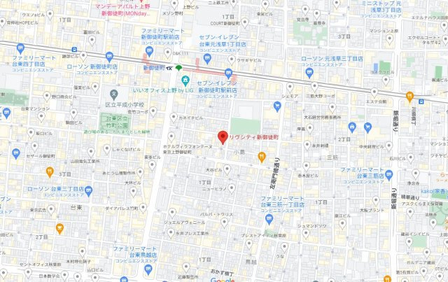 リヴシティ新御徒町の地図
