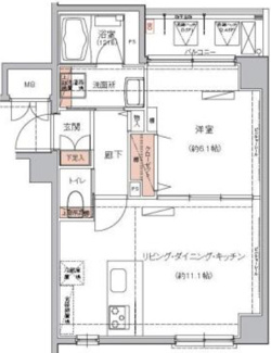 【間取り】 | ハーモニーレジデンス東京イーストコア＃003