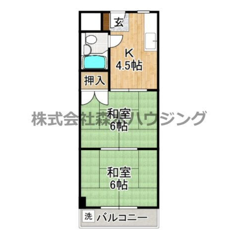 【間取り】 | 　森岡ハイツ