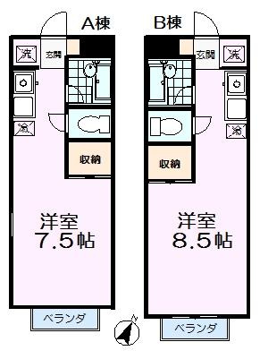 角部屋：～サンシティ春日A棟～の間取り|洋室7.5帖の１Rです