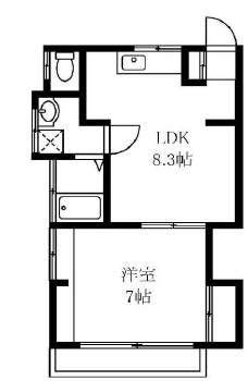ハイスカイ山王Ⅱの間取り|間取りです。