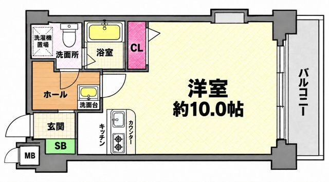 【間取り】 | ディナスティ堺筋本町