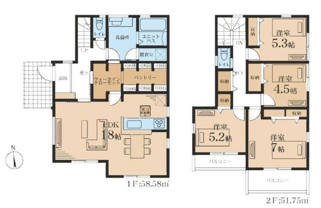 【間取り】 | 4LDKはリビングダイニングキッチンと4つの居室がある間取りで、大家族や二世帯住宅に最適。広々としたリビングで家族団らんを楽しみ、個室でプライベートな時間も確保でき、快適な生活を送ることができますよ。