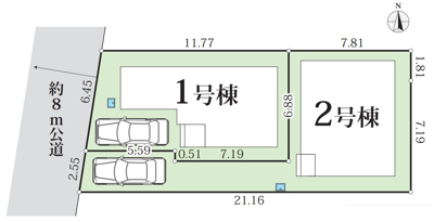 【区画図】 | 平塚市豊原町　全２棟　新築住宅