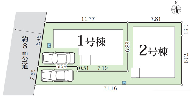 【区画図】 | 平塚市豊原町　全２棟　新築住宅