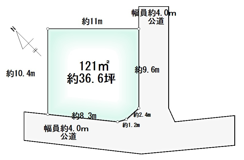 売地　野田市岡田875-9の土地図