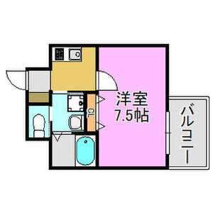 神戸市中央区生田町４丁目の賃貸マンションの間取り