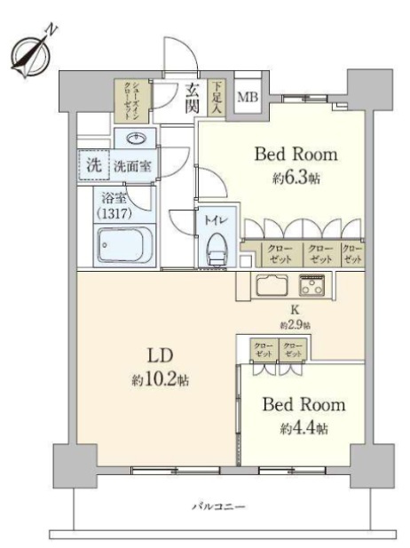 プラネソシエ神戸元町の間取り