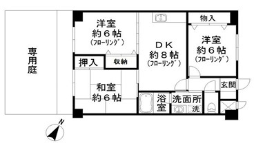 神戸市東灘区深江北町２丁目の賃貸マンションの間取り