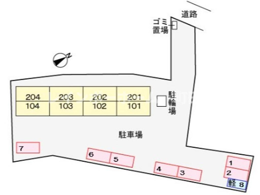 ソレイユ※初期費用分割あと払いサービス利用可能物件の区画図