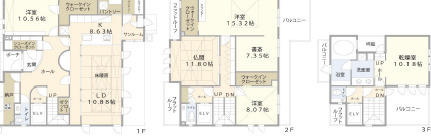 渋谷区元代々木　中古戸建の間取り