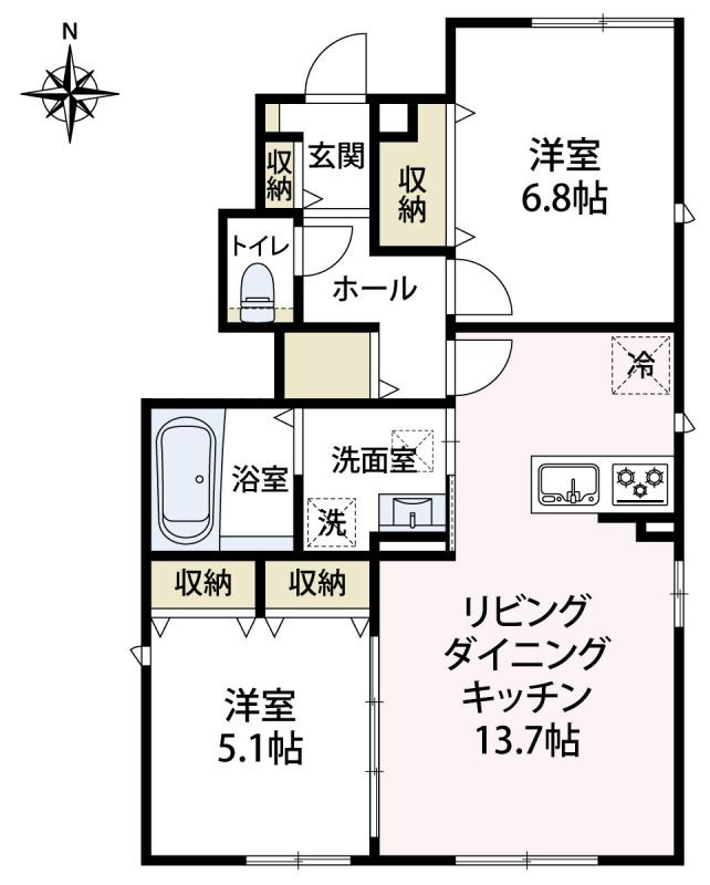 ボヌール別所の間取り
