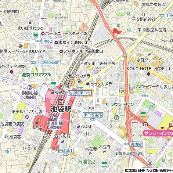 ルクレ池袋の地図