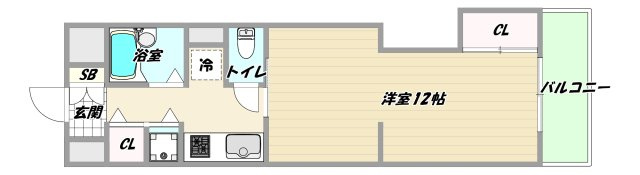 大阪市淀川区西宮原１丁目の賃貸マンションの間取り