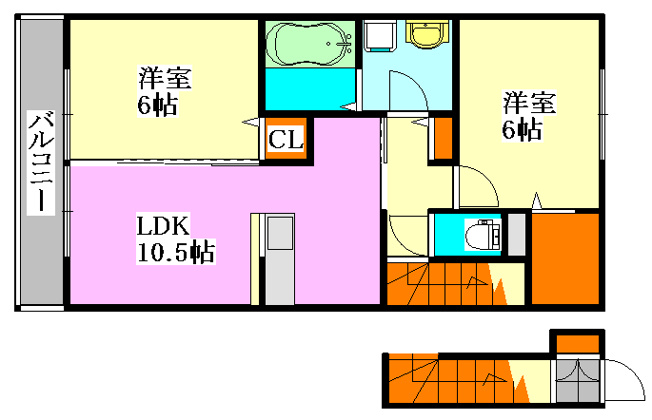 【間取り】 | ベルデュール参番館