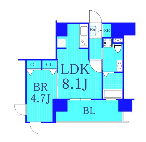 リヴシティ横濱新川町弐番館の間取り