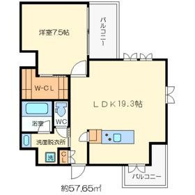クレグラン天満の間取り|クレグラン天満　開放感のある間取り