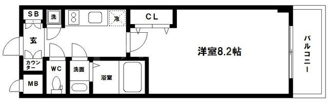エスリード大阪天満宮の間取り|エスリード大阪天満宮　開放感のある間取り