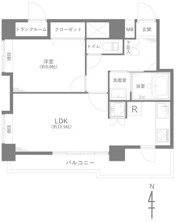 オークハウス浅草の間取り