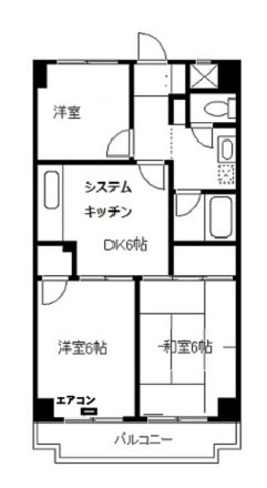 シャトーサンハイムの間取り|間取りです。