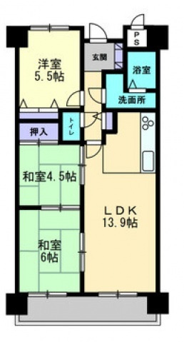 藤和中島田ハイタウンの間取り