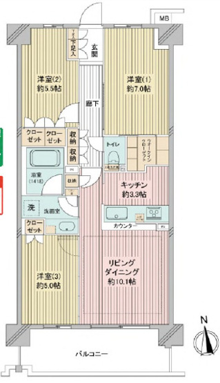 【間取り】 | ブランシエラ川口 | ３LDK