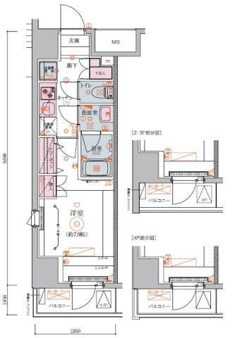 リヴシティ日暮里の間取り