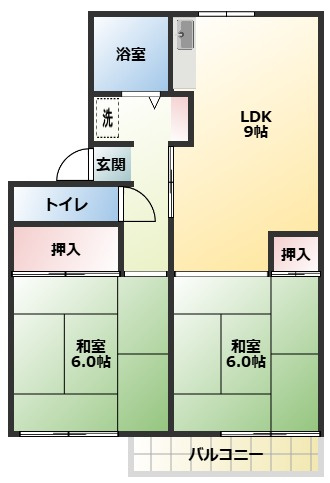 ロイヤルハイツB棟の間取り